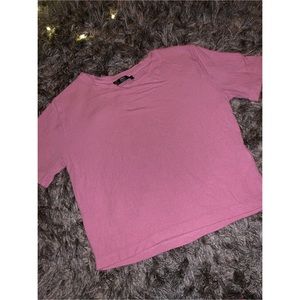 Pink short sleeve crop top